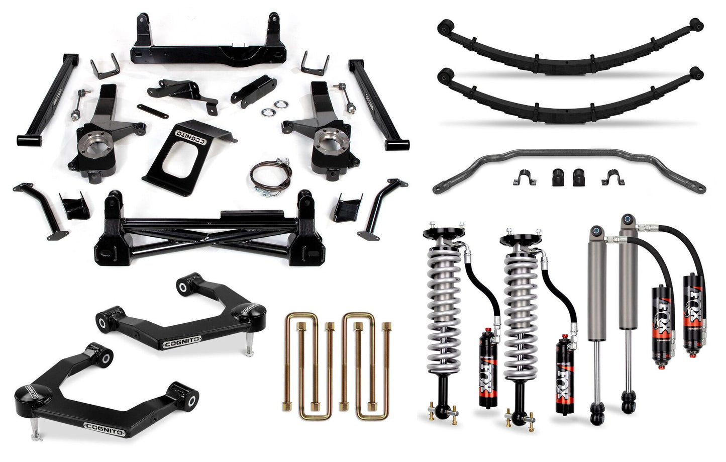 Cognito 8-Inch Elite Lift Kit with Fox 2.5 Elite Shocks I 19+ GM 1500 (AT4, AT4X, Trail Boss, and ZR2)
